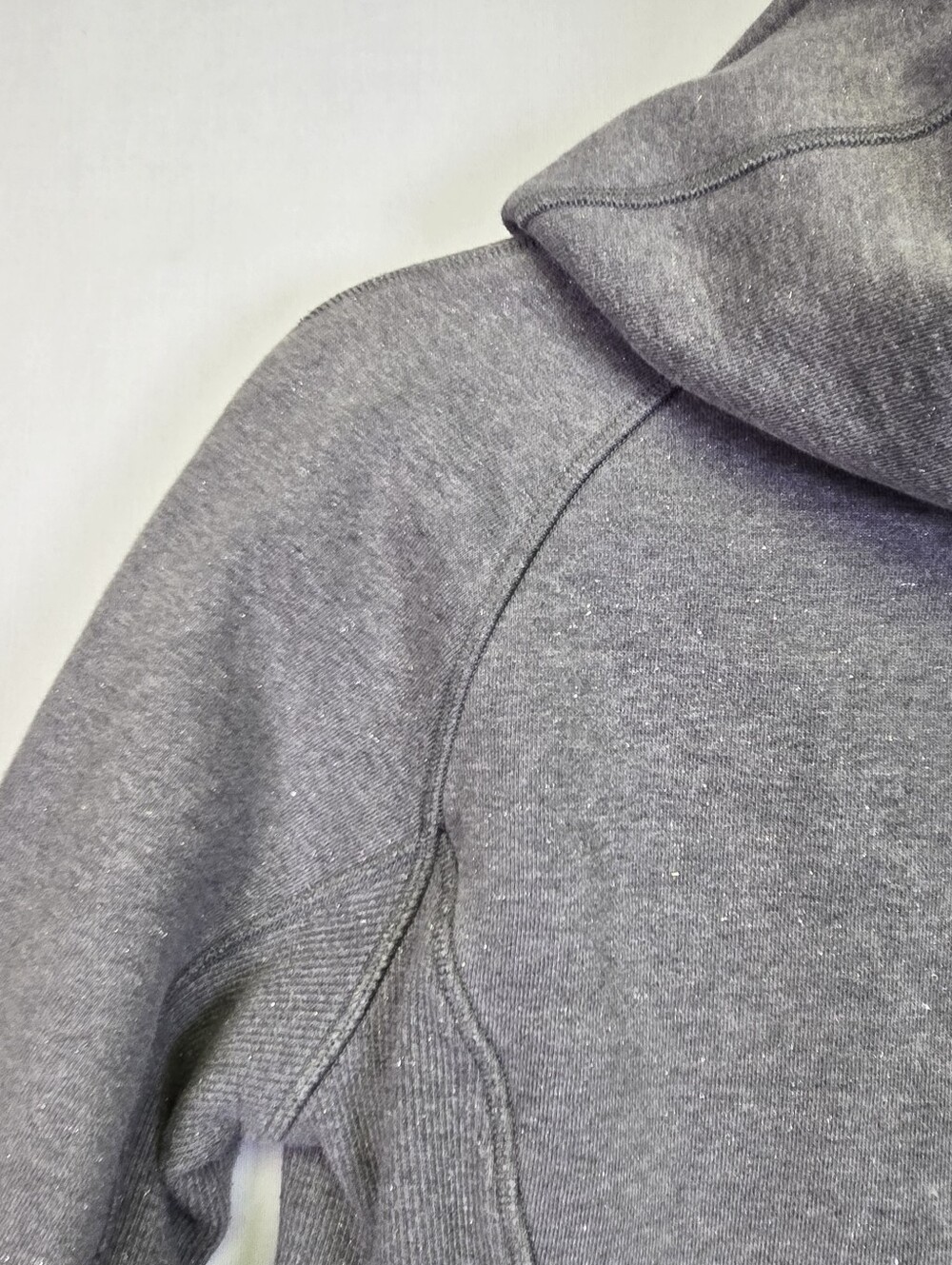 Lululemon Scuba Jacket Full Zip Hoodie Size 8 Grey Sparkle - Picture 13 of 16